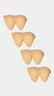 Set of beige shoulderpads on a white background
