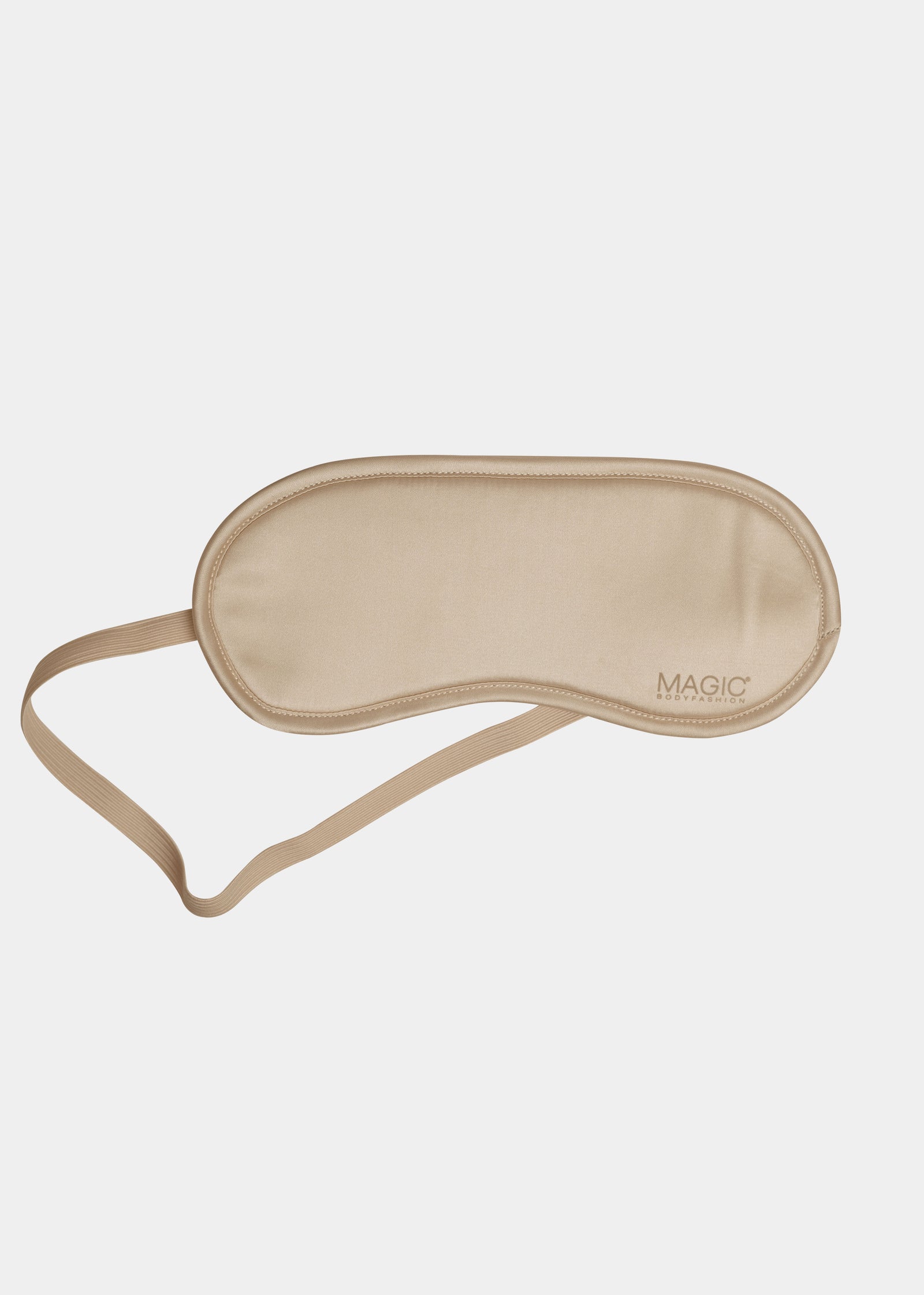 Beige sleep mask on a white background