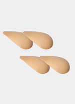 Set of four beige  shoulderpads  forms on a white background