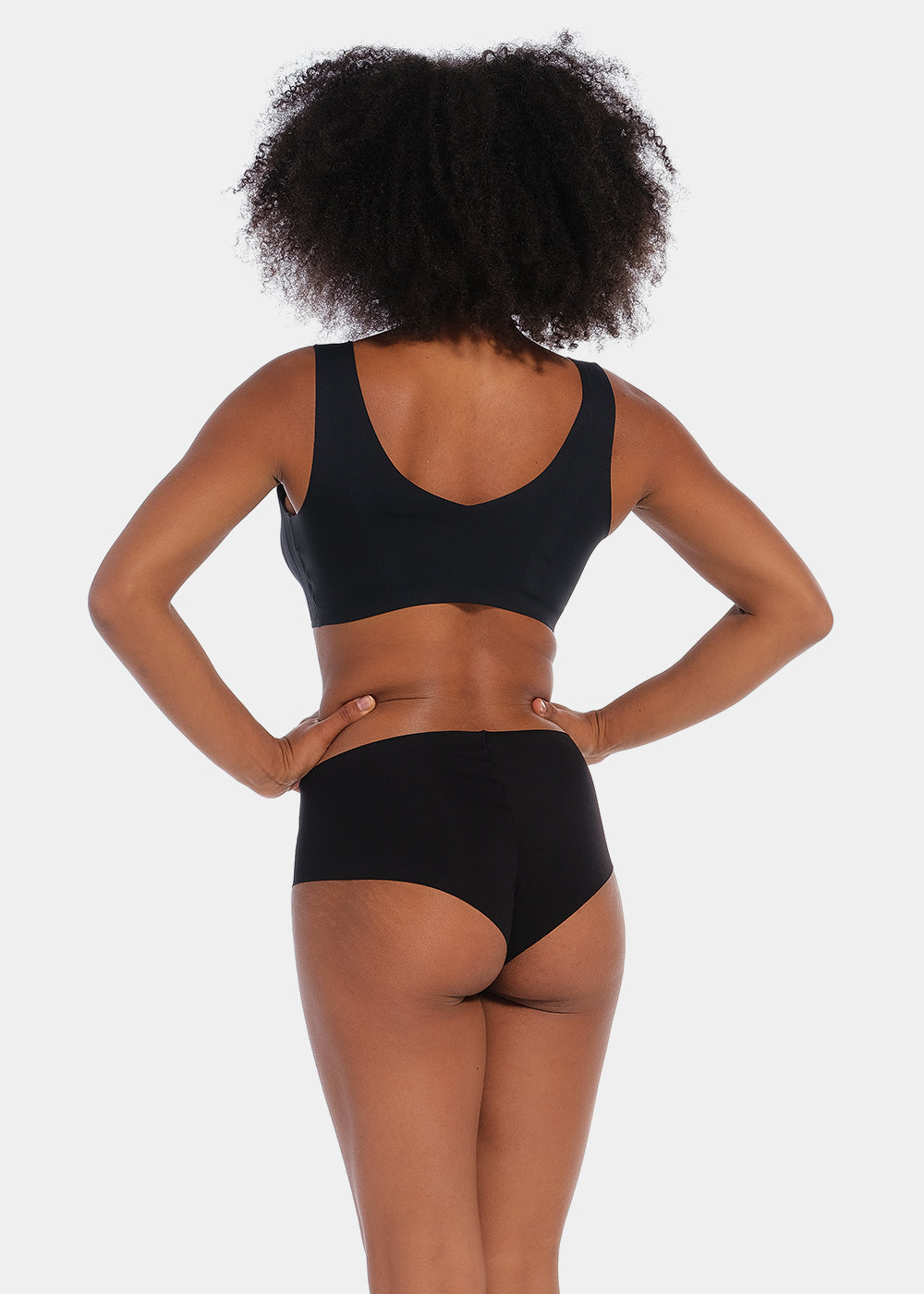 A model wearing a Sensual Soft Bra on a white/grey background