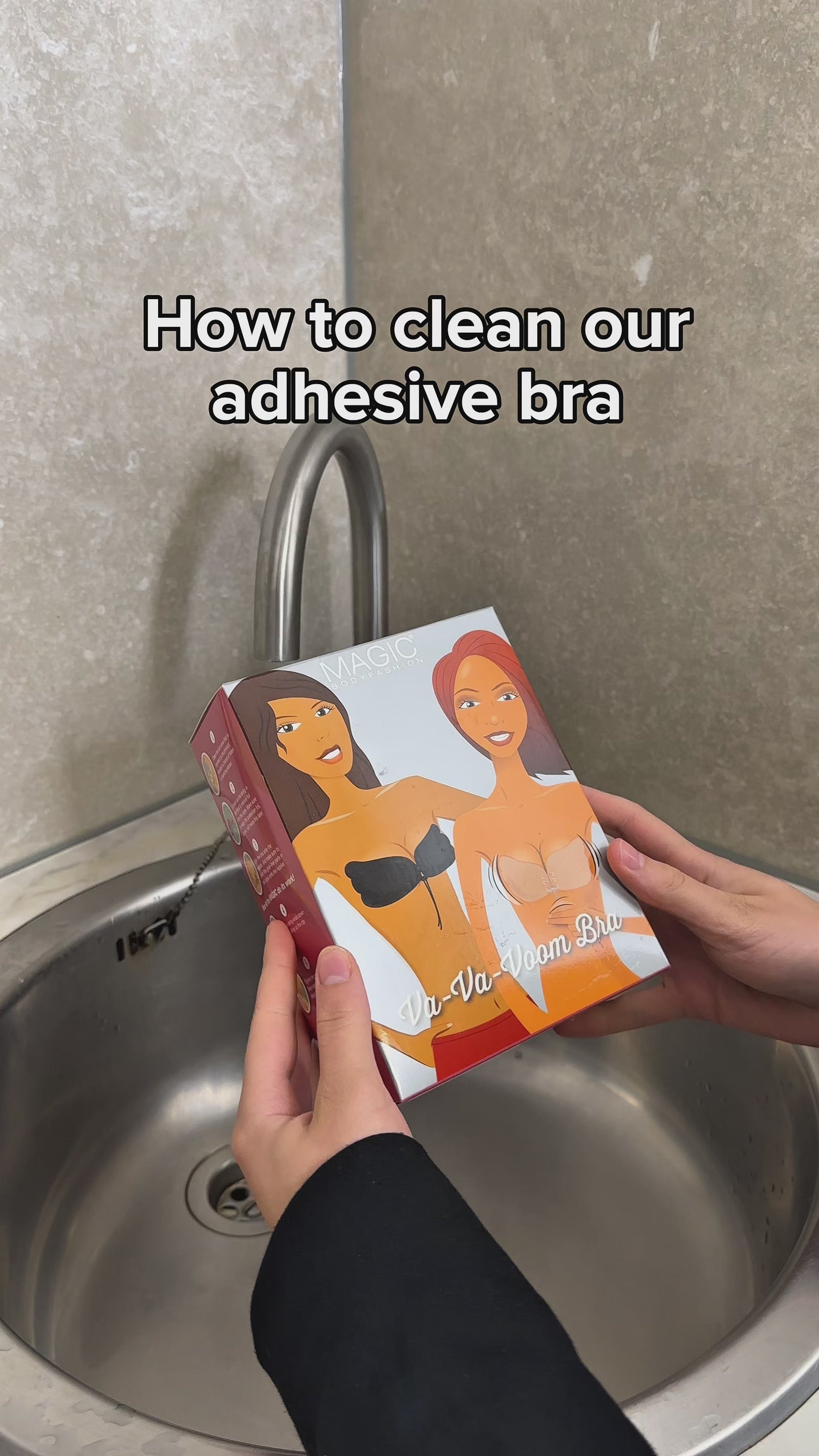 A video showing how to clean the strapless bra